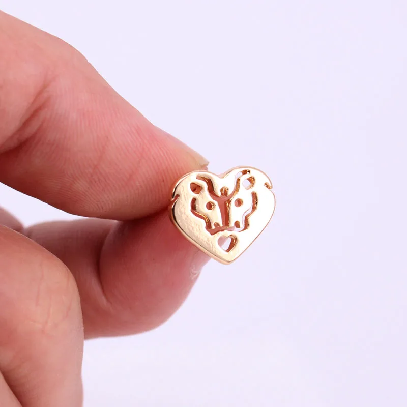 Серьги-гвоздики hzew в форме сердца с двумя лошадиными головами Симпатичные серьги