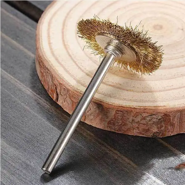 EagleRidge 3mm Brass Wire Wheel Brush Cup forDrill Rust Weld Die Grinder|cup point set screws|grinder shopcup mat |