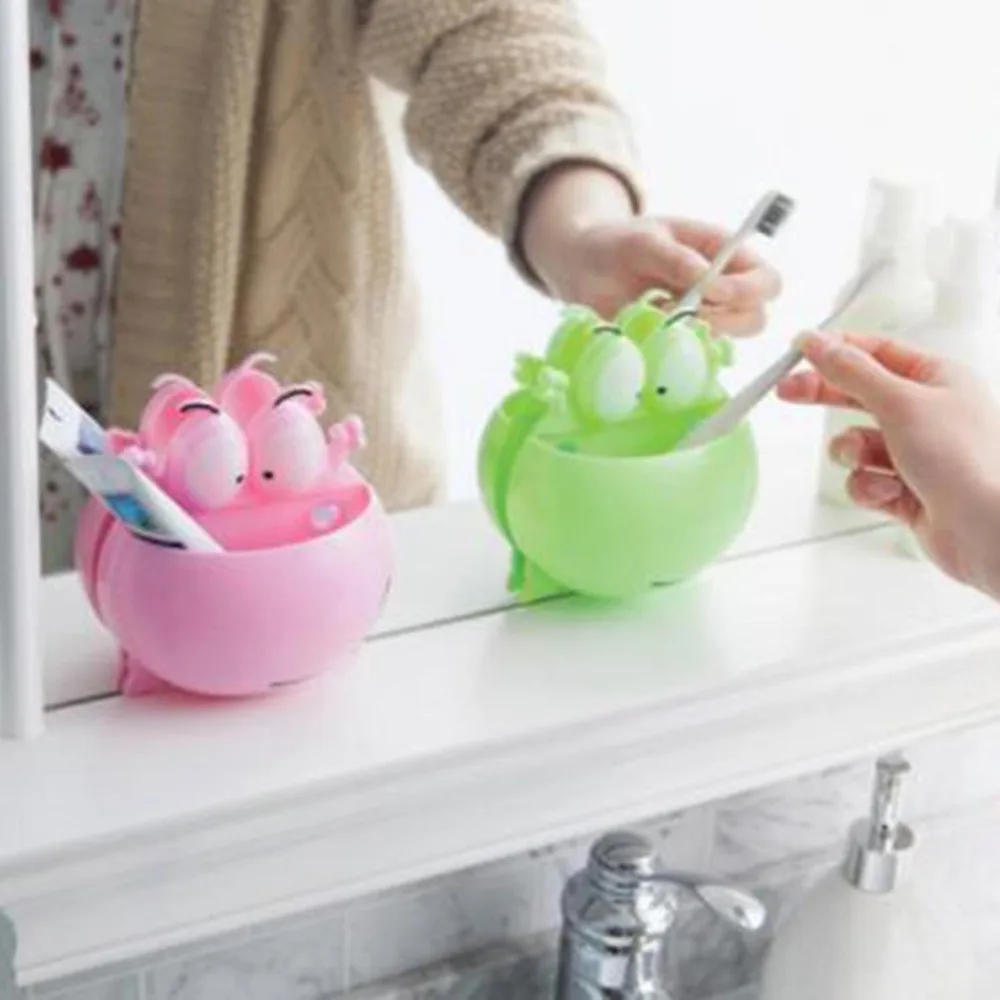 Милая забавная мультяшная Лягушка на присоске зубная щетка держатель для зубной