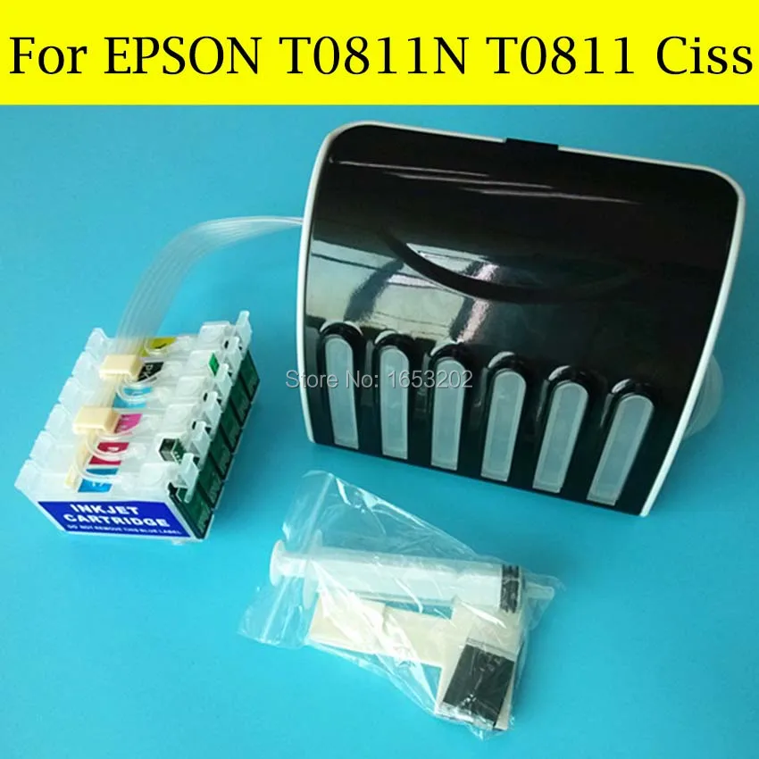 6 цветов/комплект принтер T0811 T0811N T0816N Ciss для Epson Stylus Photo 1410 1430W T50 TX700W R270 R290 RX590|ciss
