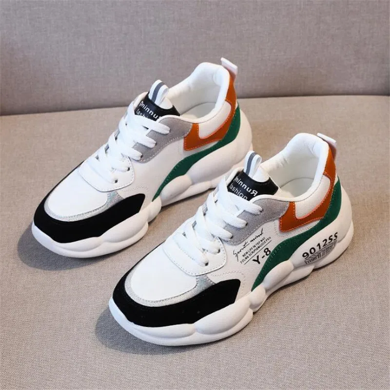 Новинка женская обувь коллекция 2019 года модные кроссовки на толстой платформе