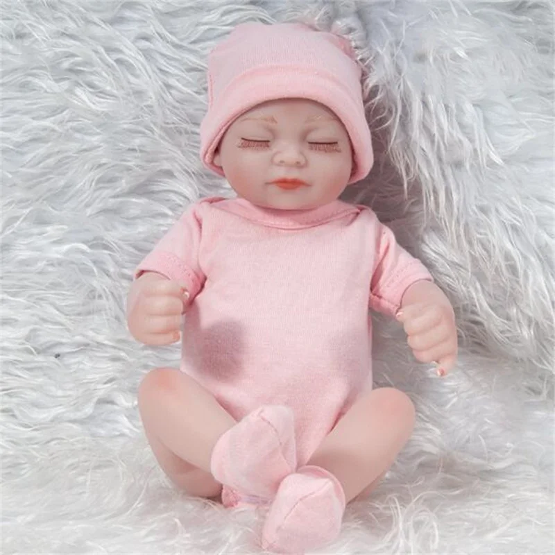 

28cm Mini Full Silicone Baby Reborn Baby Boy And Girl Dolls Soft Body Doll Realistic Toys Bath Playmate Toys Pretend Play Toys