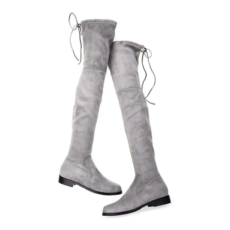 FAMSO/2019 г. женская обувь больших размеров осенние сапоги выше колена зимняя на