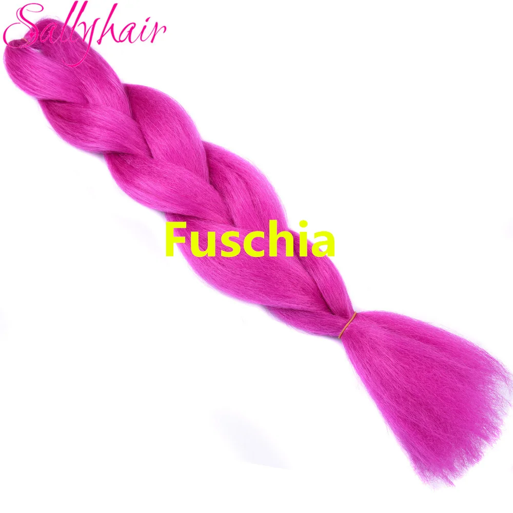 #12 Jumbo косы ombre плетение волос 2 3 тон чёрный; коричневый розовый цвет sallyhair 24 дюйма высокой Температура Волокно Синтетические волосы расширение - Цвет: #12