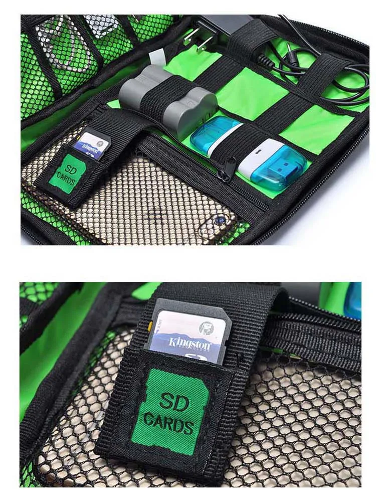 Дорожные электронные аксессуары коробочка для кабеля наушников чехол USB зарядное устройство запасные аккумуляторы для телефонов держатель Digitals комплект сумка гаджет Кабельный органайзер сумка для хранения