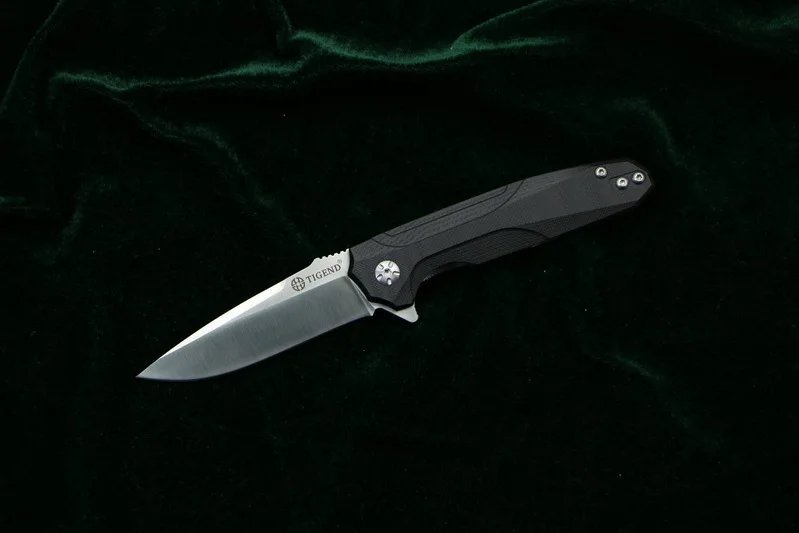 Black stone wash TIGEND CF1818 Тактика Складной нож D2 лезвие G10+ стальная ручка Кемпинг Охота Открытый выживания карманные Кухонные Ножи edc инструменты - Цвет: Black stone wash