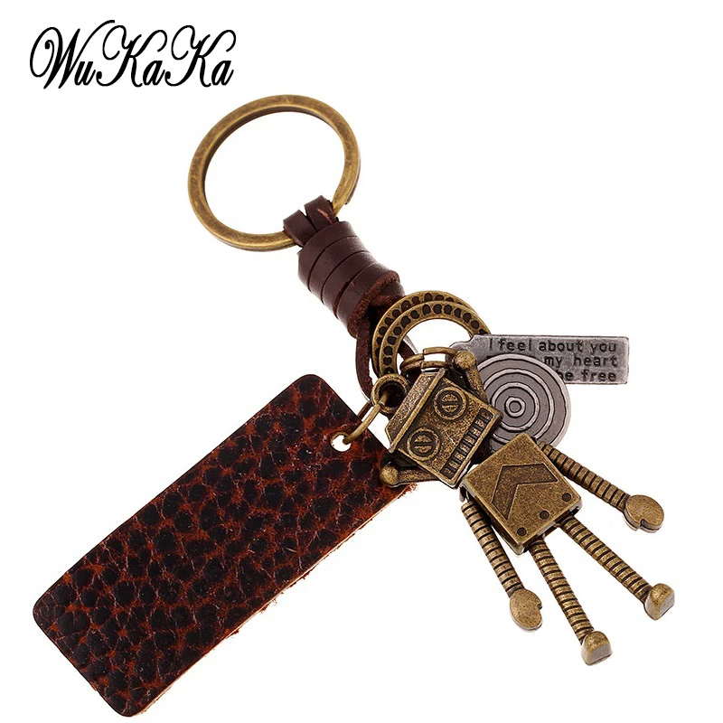 Wukaka бронзовый винтажный брелок цвета слоновой кости для мужчин ювелирные