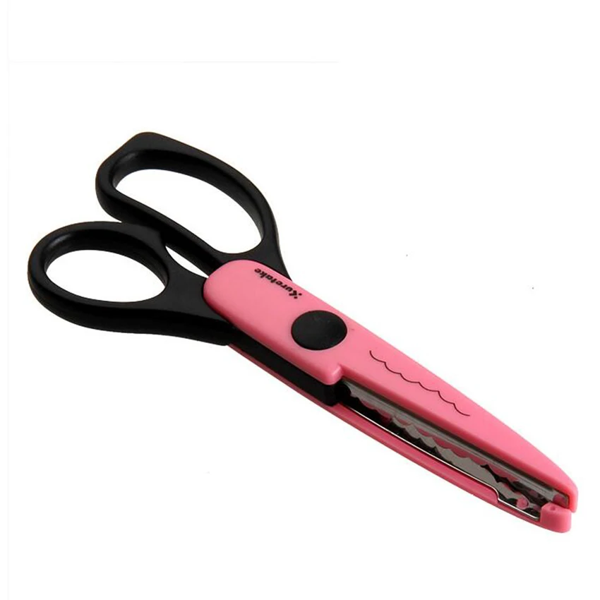 

1PC Scrapbook photo album DIY Laciness Zig Zag scissor creative diary craft cut handicraft handmade school paper colorful shear