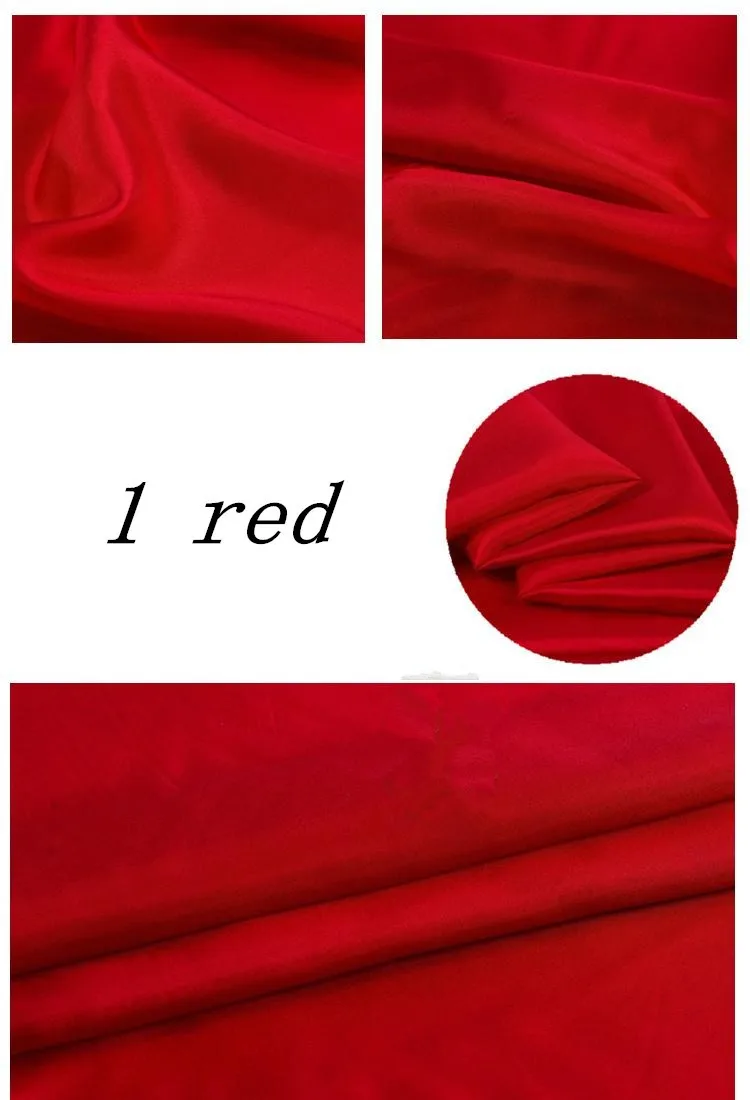 1 red 5 м/лот) шелк Ткань для шитья 9 momme habutai habotai подкладочные ткани tecido Тюль Ткань tissu чистый шелк тутового дерева - Цвет: 1 red