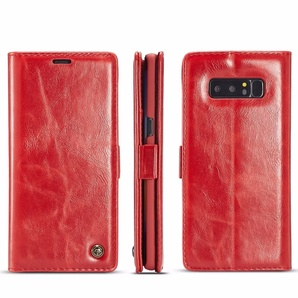 Кожаный чехол-книжка с отделениями для карт и бумажником Galaxy Note 8 | Мобильные