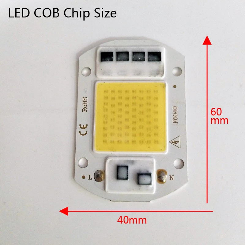 20 Вт 50 прожектор 1 шт./5 шт. умный IC DIY холодный белый AC 110 В светодиодный COB чип