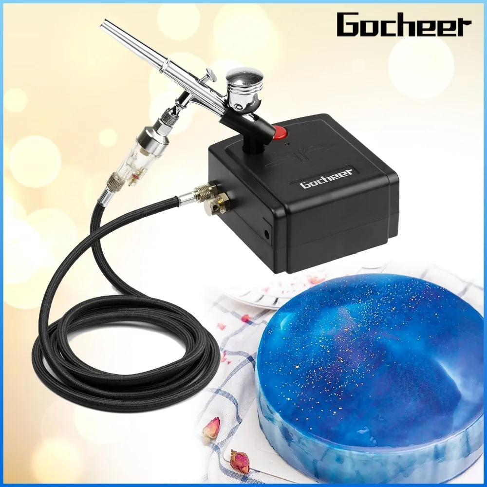 Gocheer 100-250 В Мини Аэрограф Комплект с компрессором моделирующее Двойное действие
