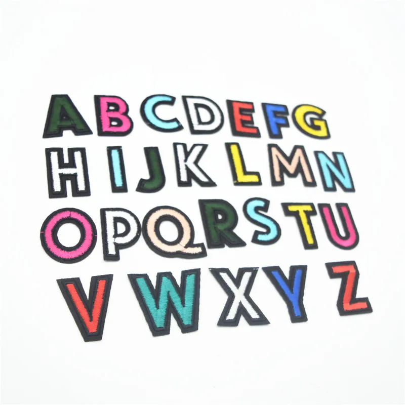 260pcs Letter A-Z Embroidered Colorful Alphabet English DIY Applique Patch | Дом и сад