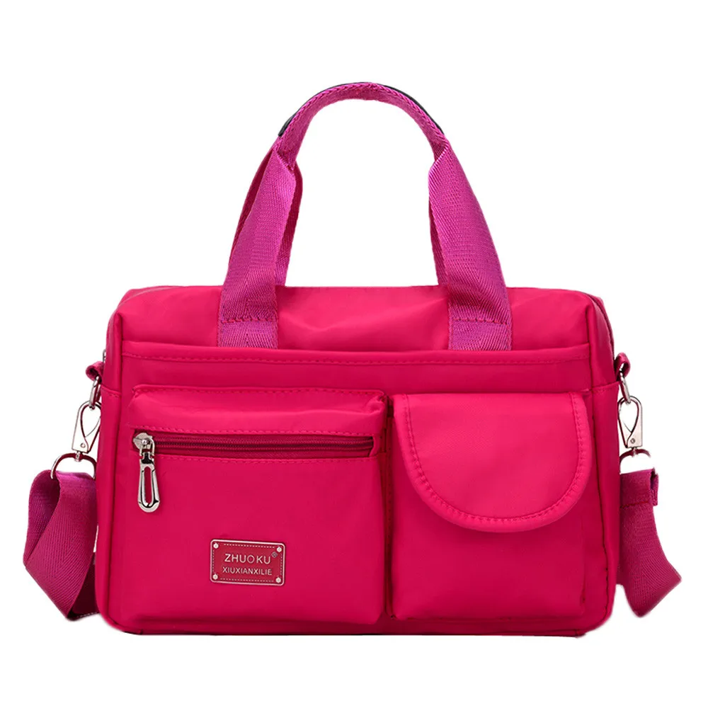 Hot Pink Aelicy, новинка, женские сумки-мессенджеры, сумки для покупок, для путешествий, Нейлоновые женские сумки на плечо, женская сумка-тоут, большая сумка через плечо - Цвет: Hot Pink