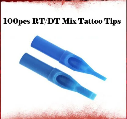 

100 шт. 3RT 5RT 7RT 9RT13RT 3DT 5DT 7DT 9dt 18dt пластиковые наконечники для татуировок Одноразовые Иглы для татуировки рот секант-синие принадлежности для та...