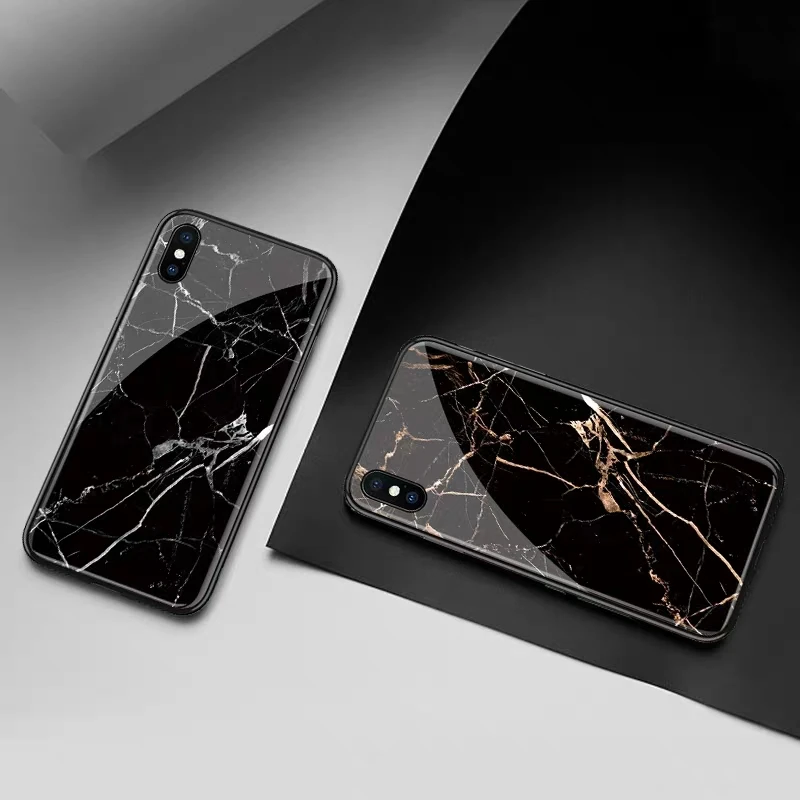 Чехол для Huawei P20 Pro чехол P30 Lite чехлы P20lite p30lite со стеклом и мрамором черный телефона