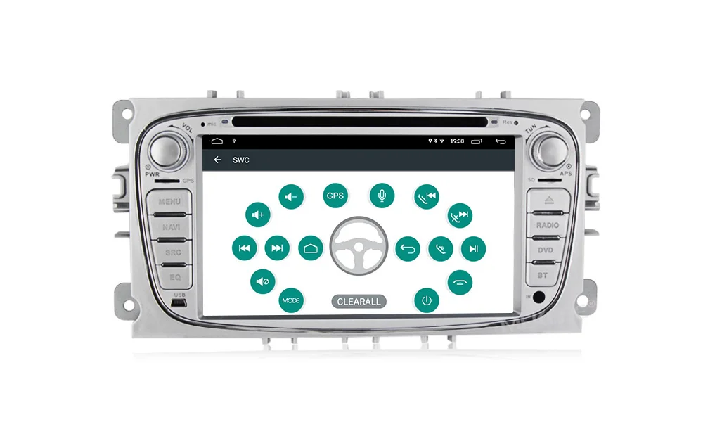 HD Android 9,1 2+ 32G Автомобильный dvd-плеер 2 Din радио gps Navi для Ford Focus Mondeo Kuga C-MAX S-MAX Galaxy Аудио Стерео головное устройство