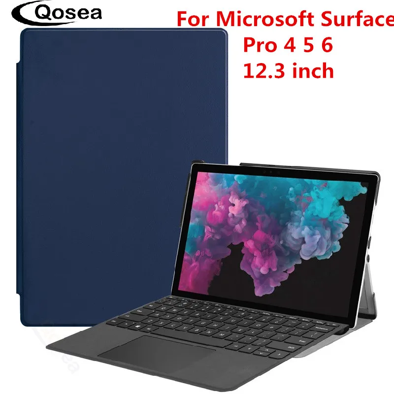 Qosea Магнитный чехол из искусственной кожи для Microsoft Surface Pro 6 12 3 дюйма умный