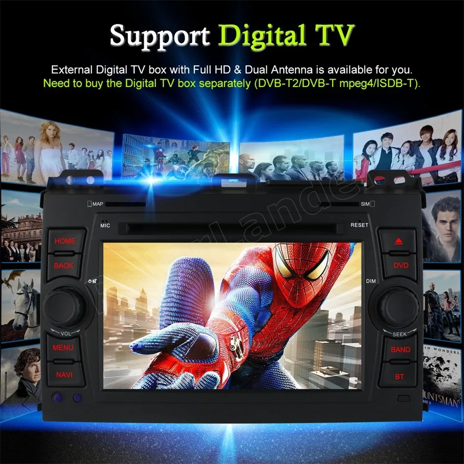 7 дюймовый 2 din Android 6 0 четырехъядерный автомобильный DVD плеер GPS Радио для Toyota Hilux VIOS