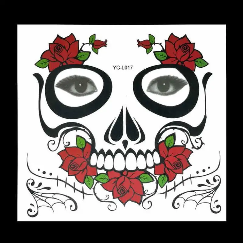 Временные тату наклейки для лица и глаз водонепроницаемые самоклеющиеся на Хэллоуин карнавальный костюм
