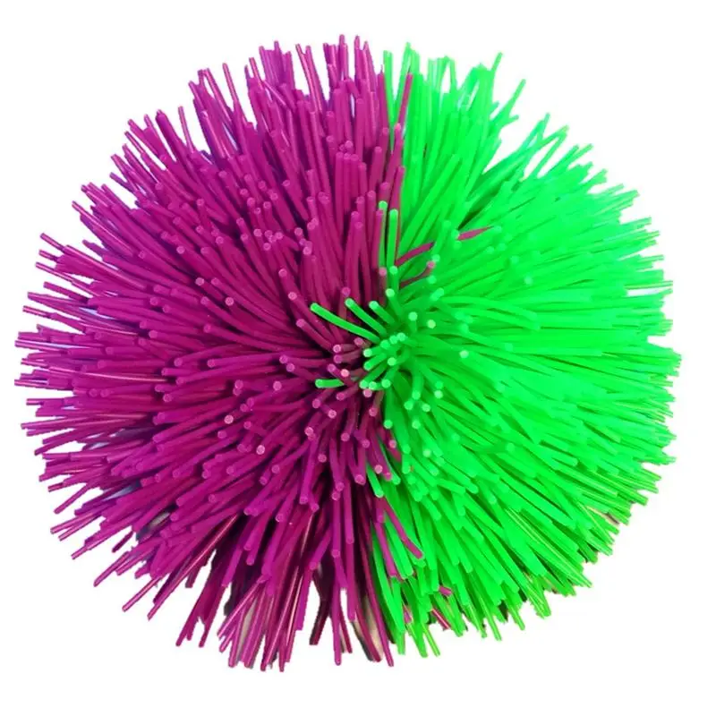 Новинка, 6 шт, силиконовый мяч Koosh, прыгающий, Непоседа, облегчение стресса, сенсорный пушистый мяч Koosh для взрослых