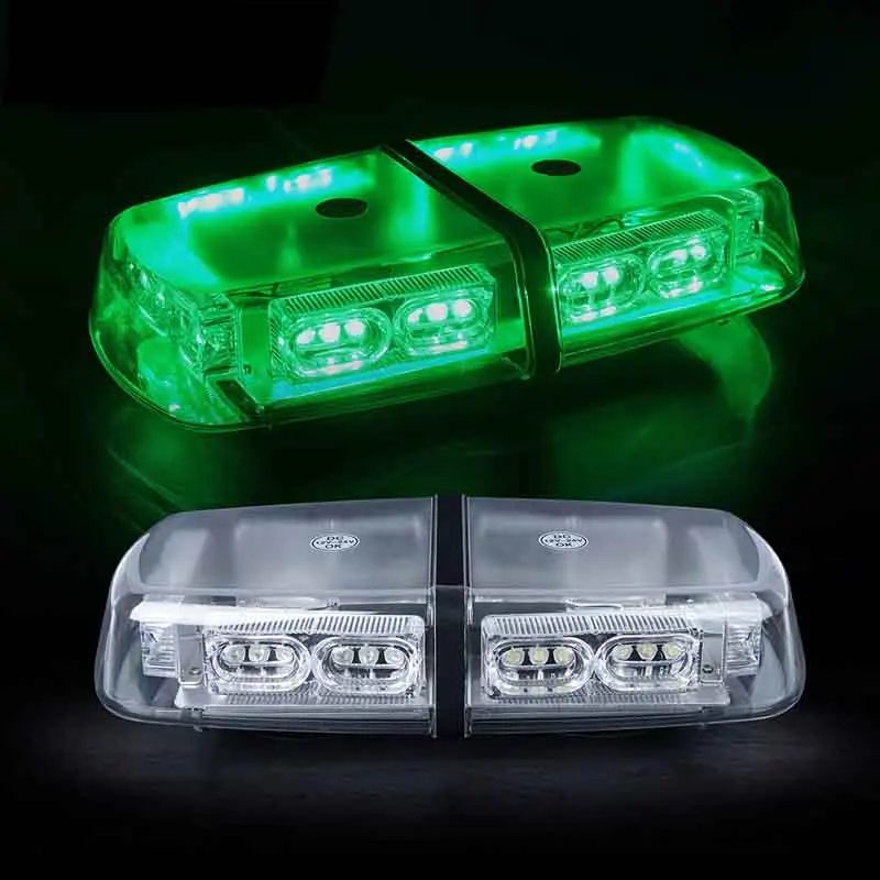 36 LED 18 Watts Green Roof Top Hign Intensity Law Enforcement Emergency Hazard Warning LED Mini Bar Strobe Light with Magn