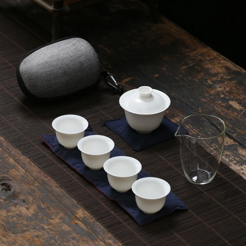 TANGPIN белый керамический чайник gaiwan фарфоровые чайные сервизы портативный