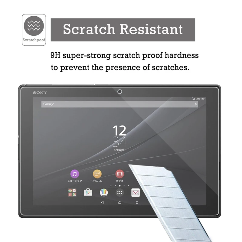 9H Твердость Премиум Закаленное стекло протектор экрана для sony Xperia Z4 Tablet 10," против царапин Закаленное стекло Защитная пленка