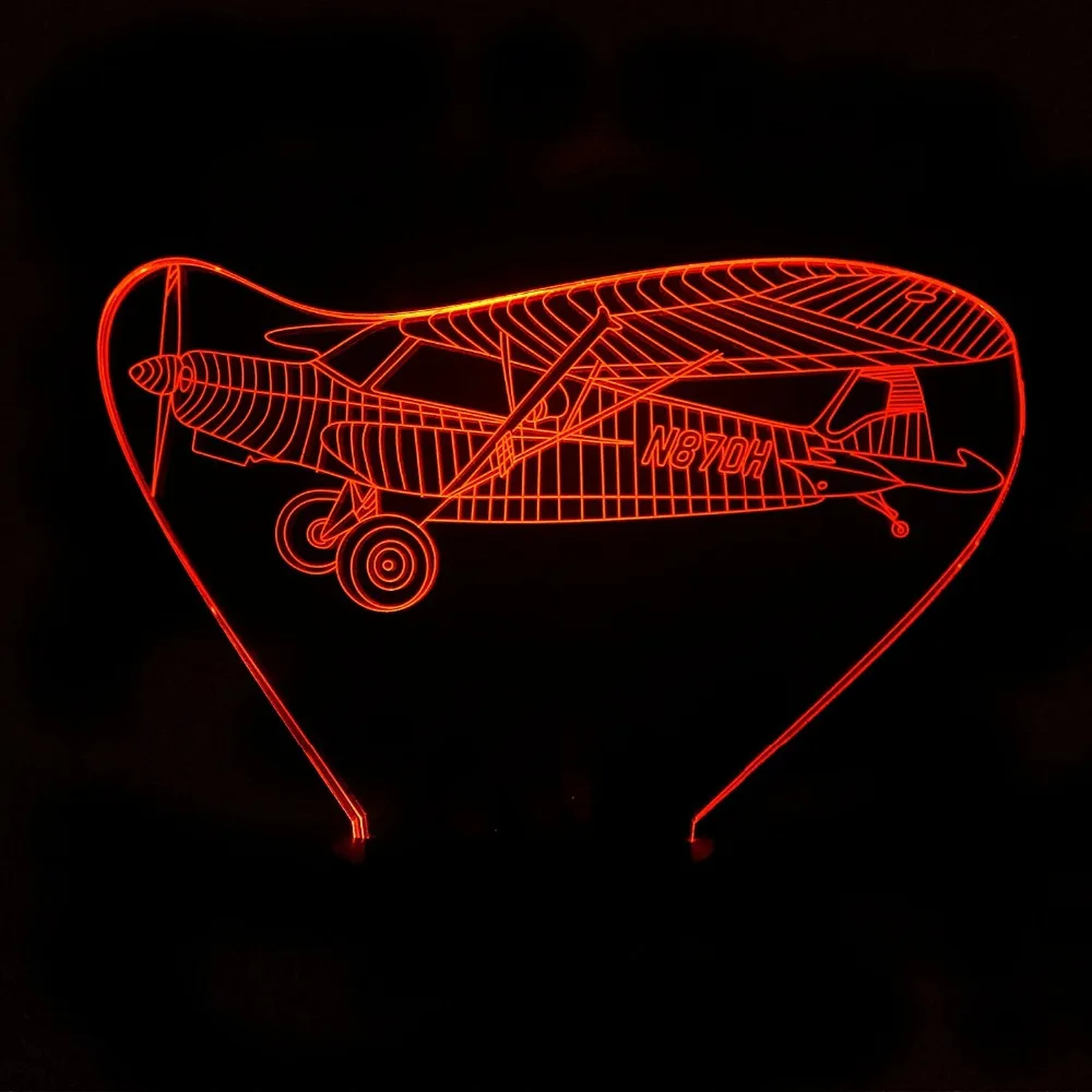 7 цветов Изменение Usb Спальня светильник ing Декор 3D Led авиационные сигнальные