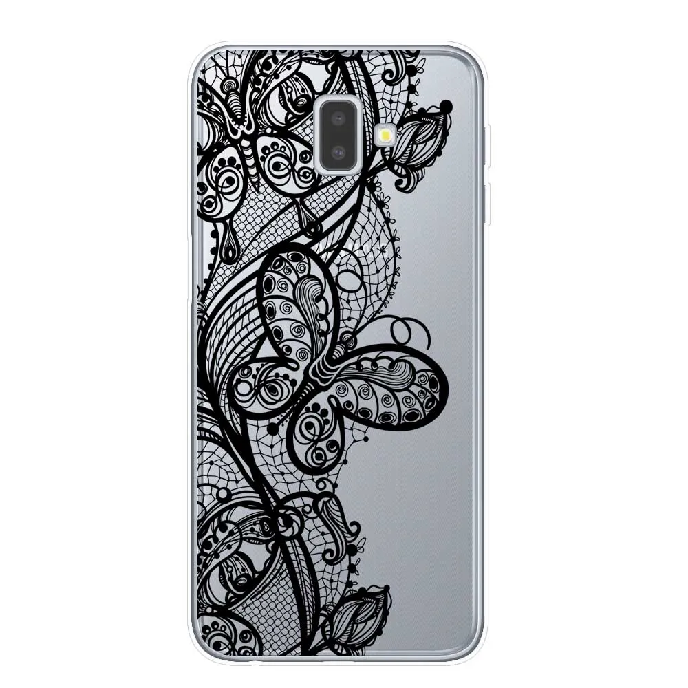 Сексуальный цветочный чехол для телефона, чехол для samsung J3, J5, J7,, J4, J6 Plus,, Note 8, 9, 10 Pro, чехол, кружевной цветок, мандала, чехол s Capa