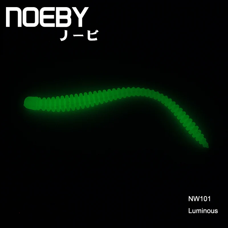 NOEBY 6 шт./лот Мягкая приманка 120 мм/3 5 г запах мягкий червь искусственная светящаяся