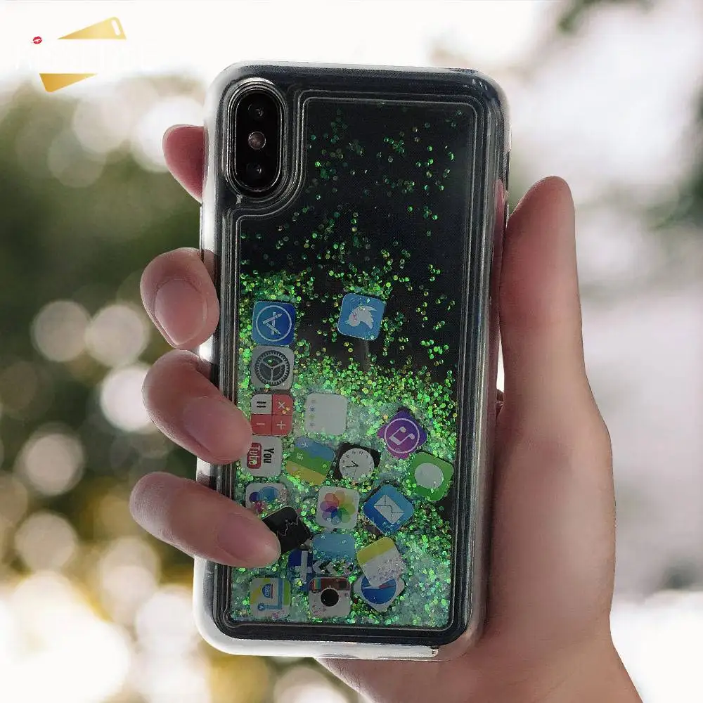 KISSCASE Блестящий жидкий зыбучий песок чехол для телефона Apple iPhone 11 2019 X XR XS