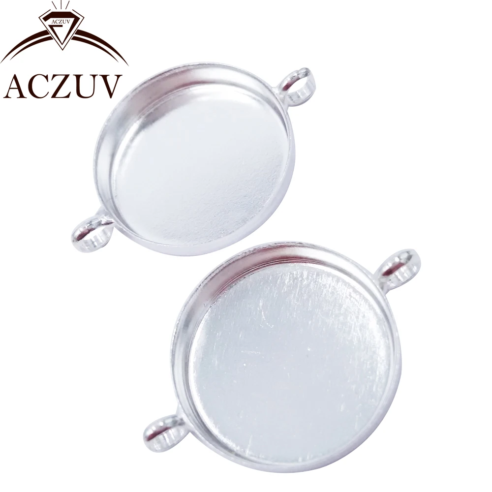 5000 шт 14 мм кабошон установка двойные петли посеребренный пустой диск кулон