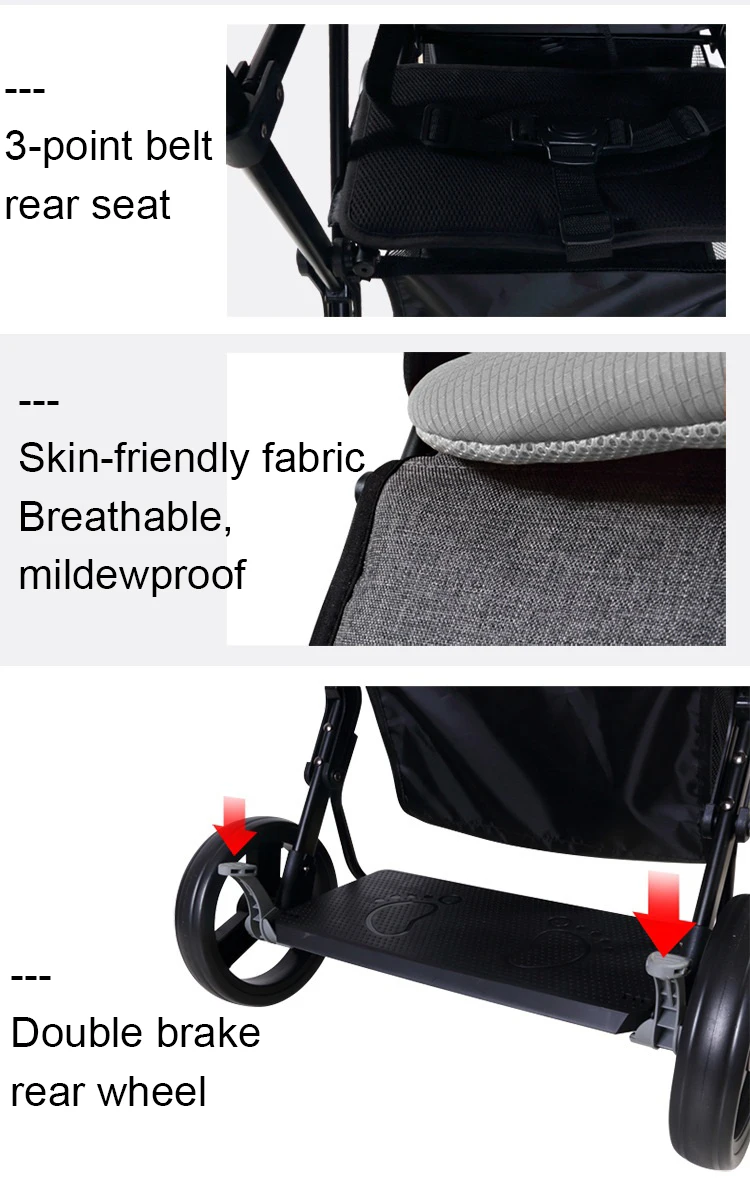 Seebaby Fold Twins детская коляска, двойная коляска, два сиденья, может стоить/сидеть, подходит для новорожденных, детская коляска