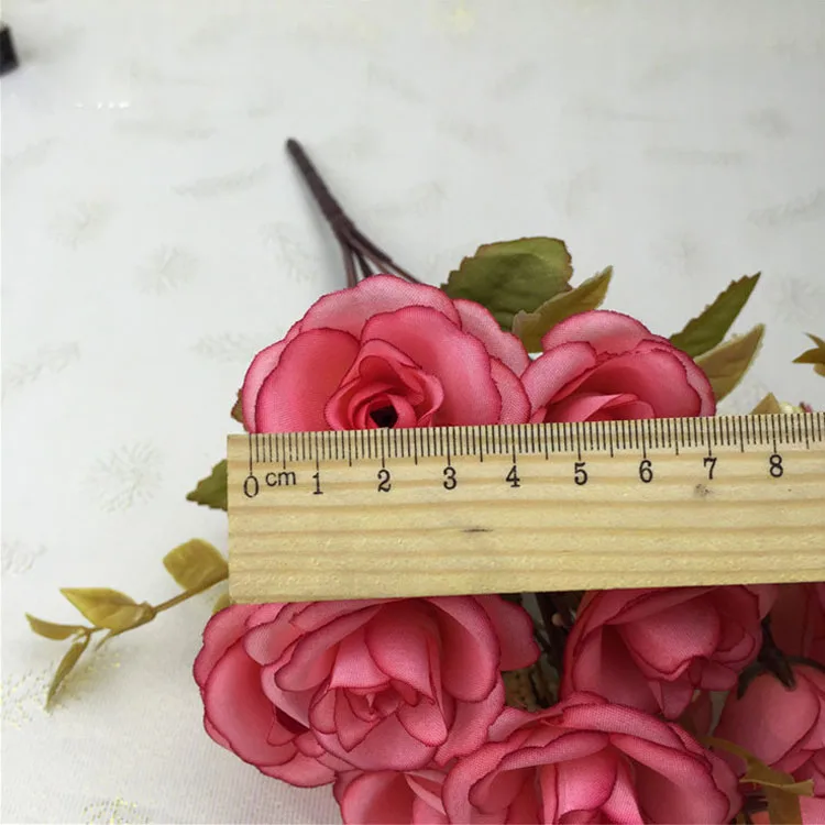 14 головок шелковые розы букет для вечеринок европейский стиль центральный