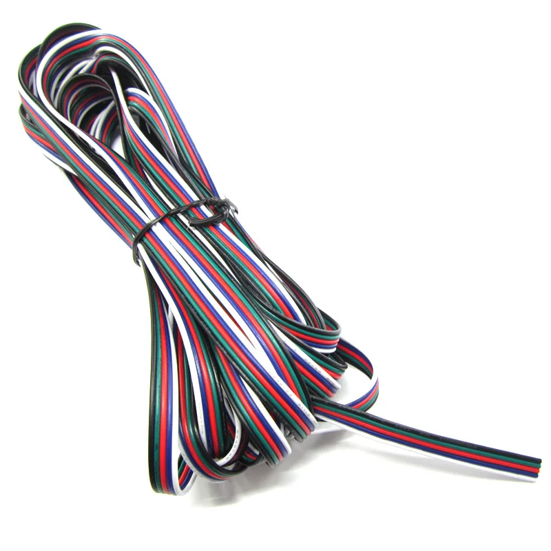 5pin Wire 2Pin 3Pin 4Pin 5Pin 22AWG 20AWG/18AWG светодиодный разъем провод кабель-удлинитель для 3528 5050 RGB WS2812B светодиодный подключение полосы 1 м/лот - Цвет: 5pin Wire