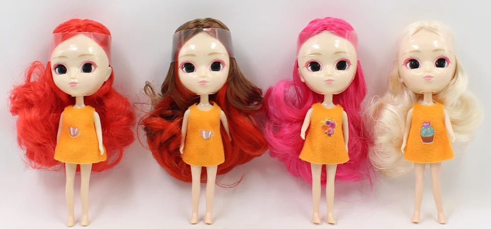 Ледяная Обнаженная мини-кукла № 3 много видов цветов волос, одежда случайный BJD 10 см высота