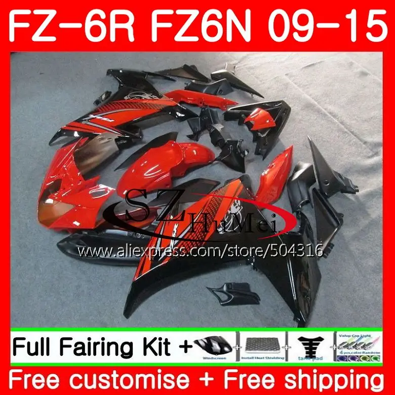 Чехол для YAMAHA FZ6N FZ6 FZ6R 09 10 11 12 13 14 15 TOP Dark red 75SH19 FZ 6R 2009 2010 2011 2012 2013 2014 2015|body 12|body topbody |