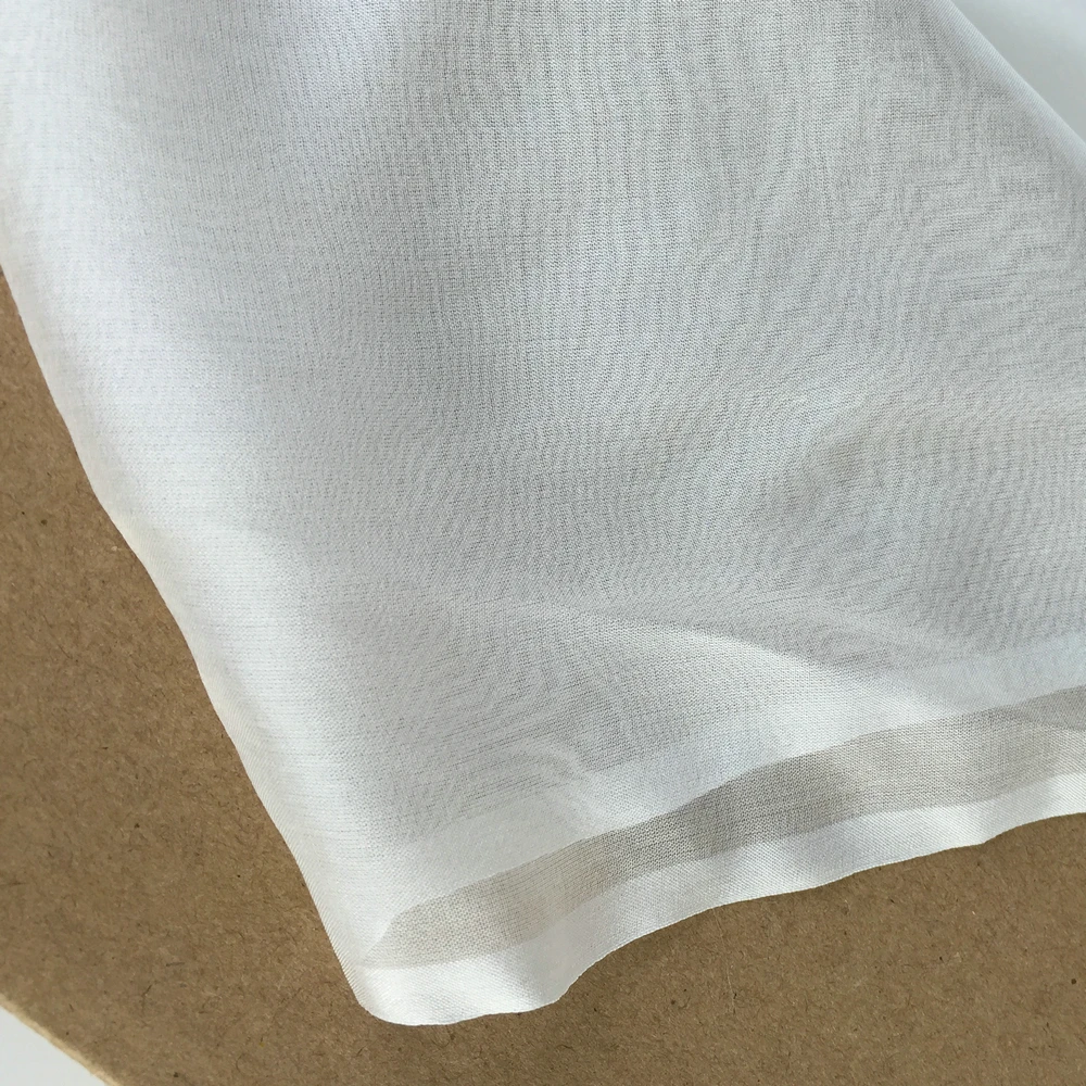 Чистый белый шелк шифоновая ткань 100% тутового шелкопряда использовать свадебное