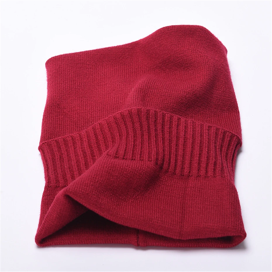 Snow Ski Cap Beanies For Women Men Autumn &amp Winter Thick Warm Solid Color Dual-layer Knitted hat Outdoor Leisure Sports Caps | Спорт и