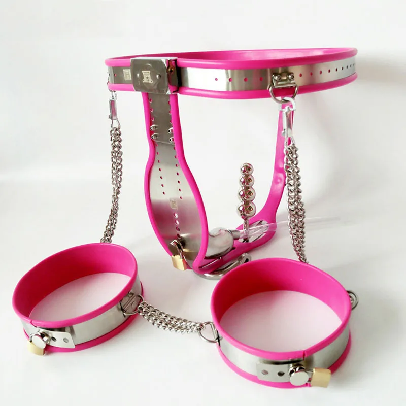 Мужской пояс целомудрия + манжеты на бедрах металлическое Связывание