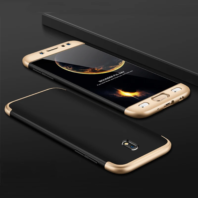 Жесткий ПК чехол для Funda Samsung Galaxy J3 J5 J7 2017 Pro J330 J530 J730 евро версия 3 в 1 Съемный 360