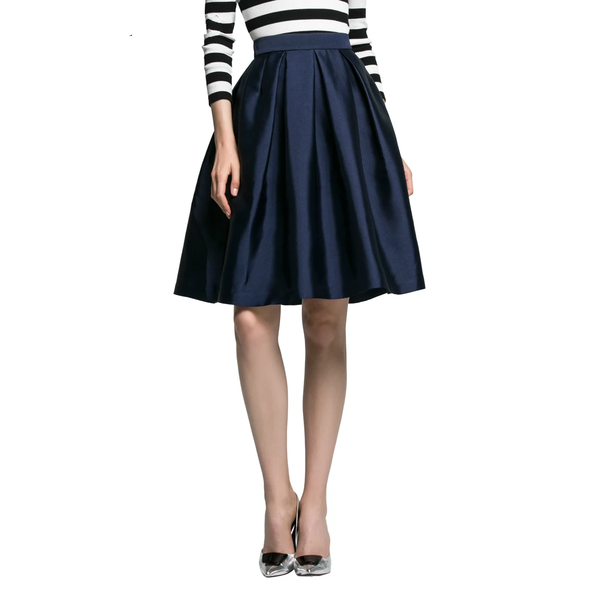 Атласные плиссированные юбки на заказ в стиле ретро для вечеринки женские летние