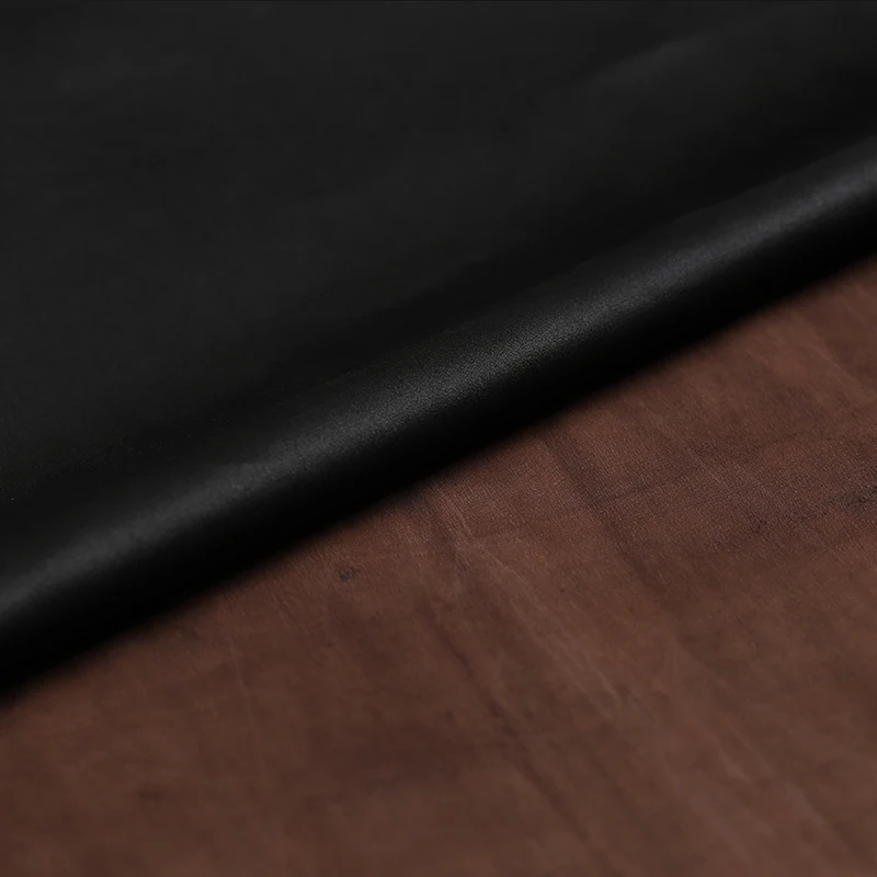 Шелковая креп-атласная ткань 19 м черная шелковая мягкая для платья летняя