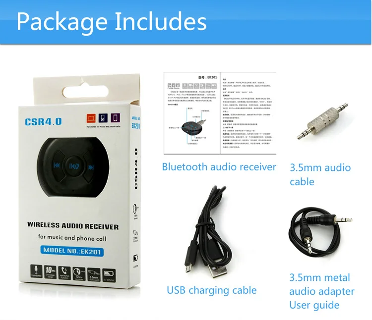 Rylybons беспроводной Bluetooth 4 0 аудио приемник адаптер автомобильный bluetooth комплект