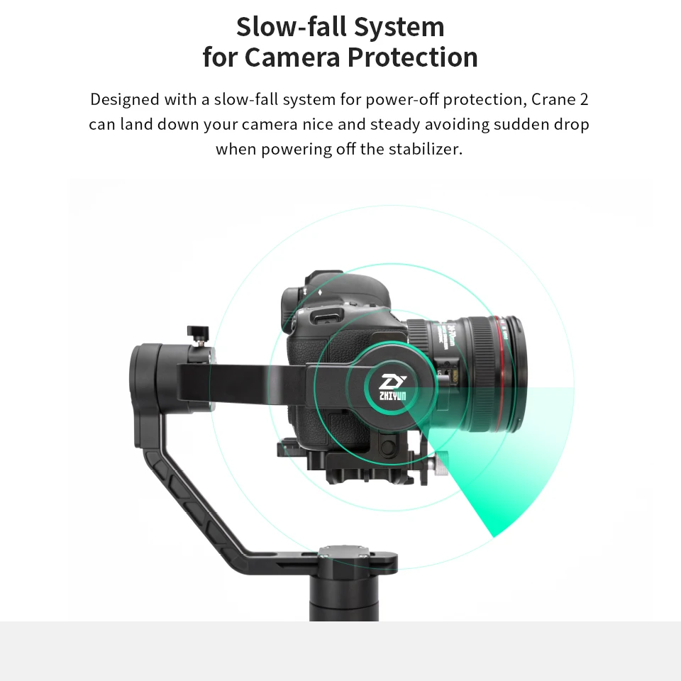 ZHIYUN Crane 2 3-Axis Камера стабилизатор DSLR Камера стабилизатор для Canon устройство непрерывного изменения фокусировки камеры Gimbal для Nikon Vs Zhiyun Smooth 4 Gimbal