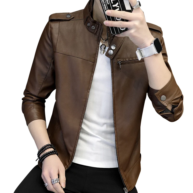 

New arrive brand motorcycle leather jackets men ,men's leather jacket,mens leather jackets,men coats Plus velvet jacket