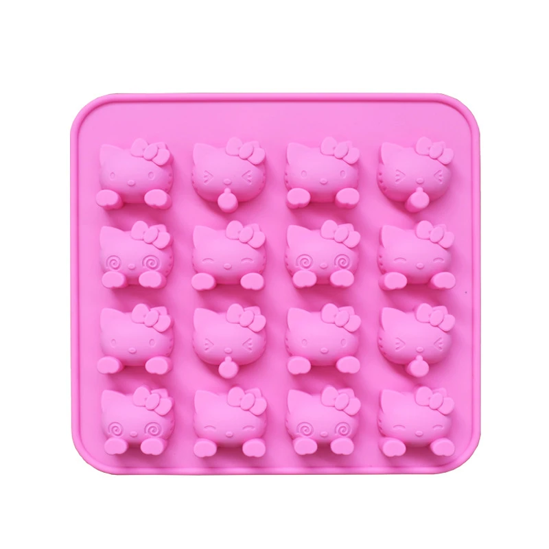 Мультфильм 16 даже кошка силиконовая шоколадная форма Желе DIY hello kitty мусс форма для мыла выпечка кухонная утварь