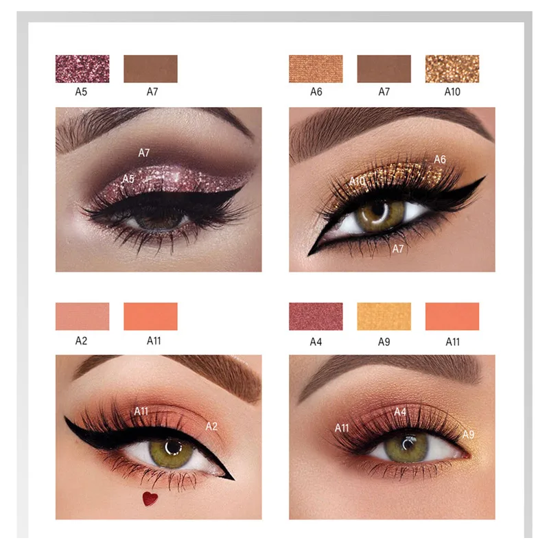 HANDAIYAN 1 шт. 12 цветов Палитра матовое стекло с перламутровым эффектом Shimmer Eyeshadow