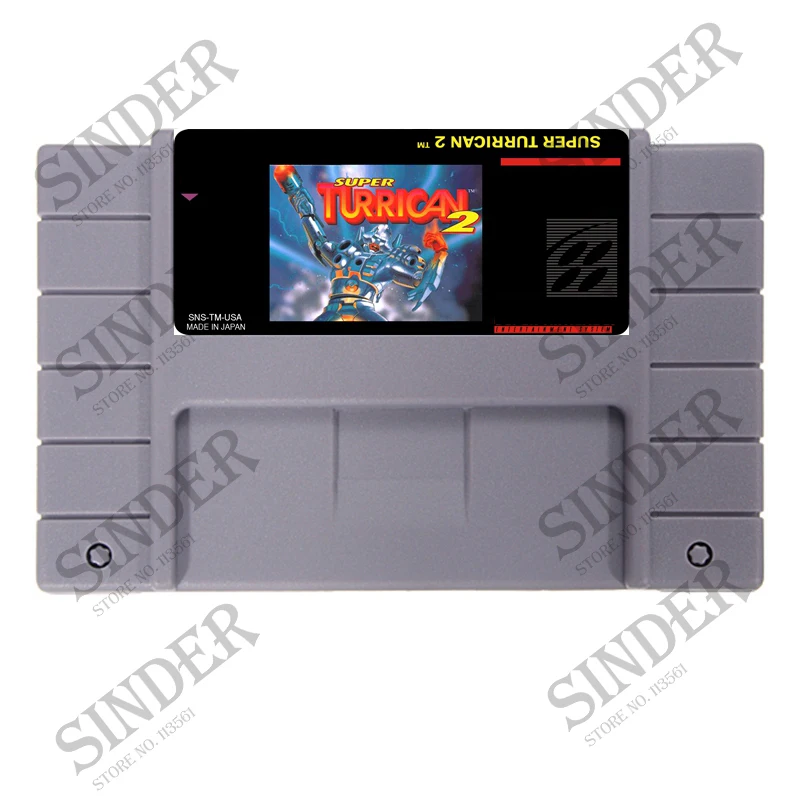 Игровая Карта Super Turrican 2, США, 16 бит, большая серая, для игрового приставки NTSC
Игровая Карта Super Turrican 2, США, 16 бит, большая серая, для игрового приставки NTSC